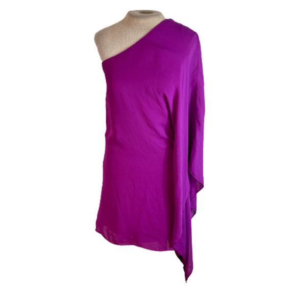 Miss Me Dresses & Skirts - Miss Me MM Couture One Shoulder Flowy Mini Dress Purple S Small